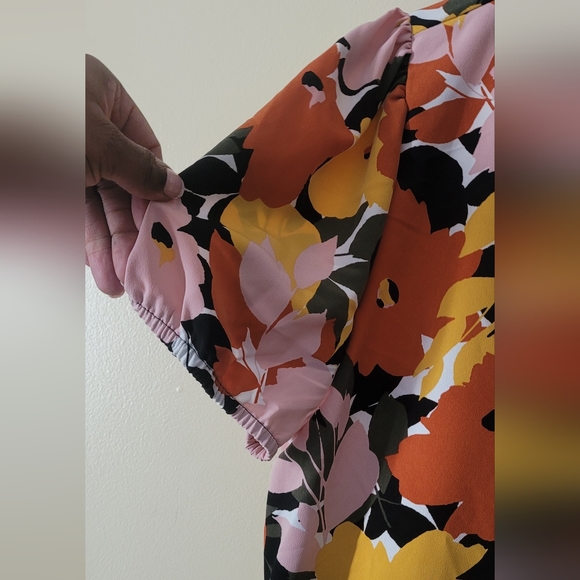 Karl Lagerfeld Paris Women's Floral Printed Button Front Mini Dress - Picture 5 of 7